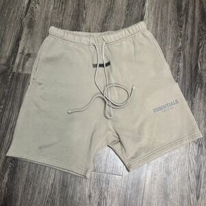 Essentials Fear of God FoG Sweat Shorts Sz  M Beige Baggie Cotton Drop Crotch